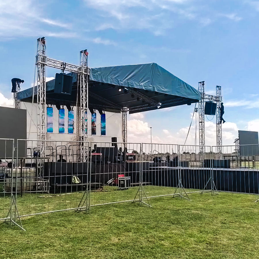 Outdoor Stage with Wings and Screens
