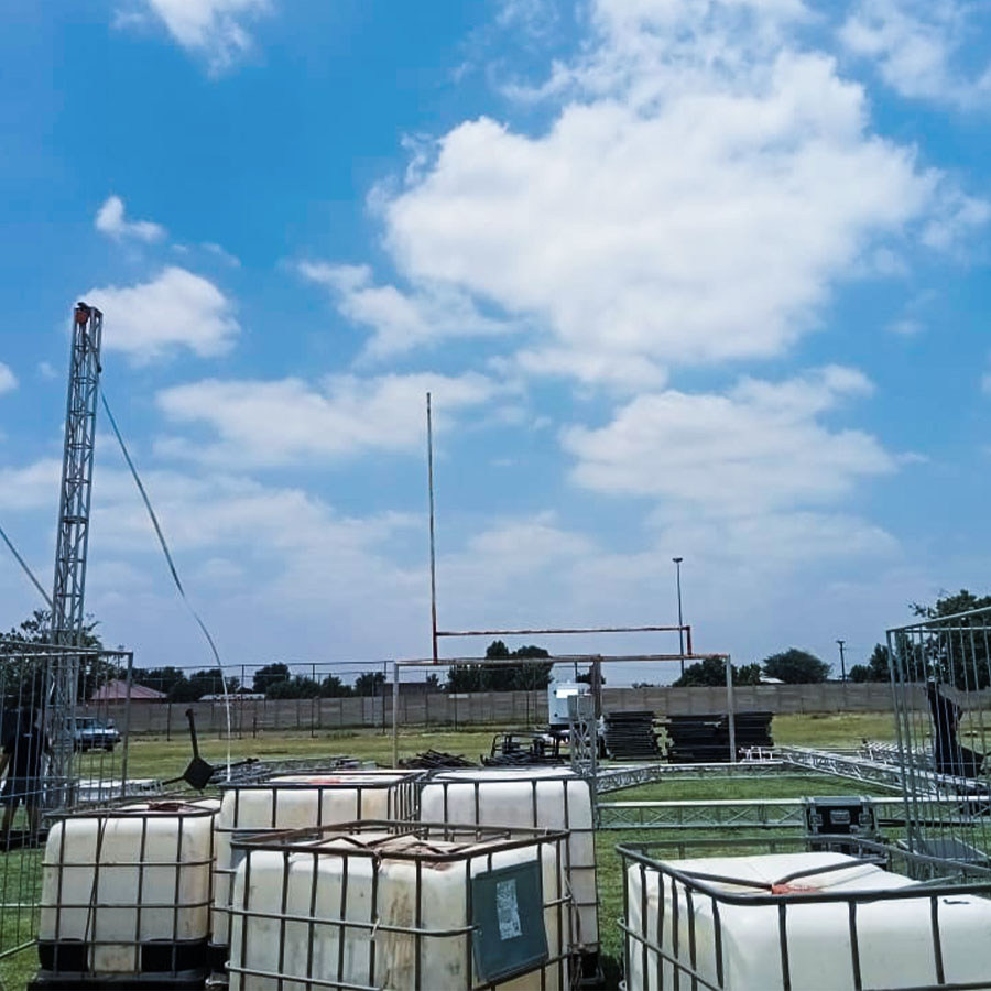 Stage Roof During Setup